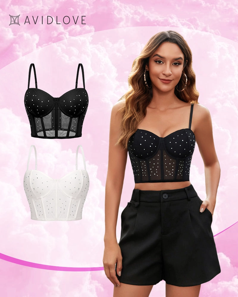 2 Pack Corset Tops Push Up Bustiers