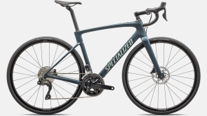 2024 Specialized Roubaix SL8 Comp 700c Carbon Road Bike - 61cm, METTALIC DEEP LAKE/WHITE SAGE METALLIC