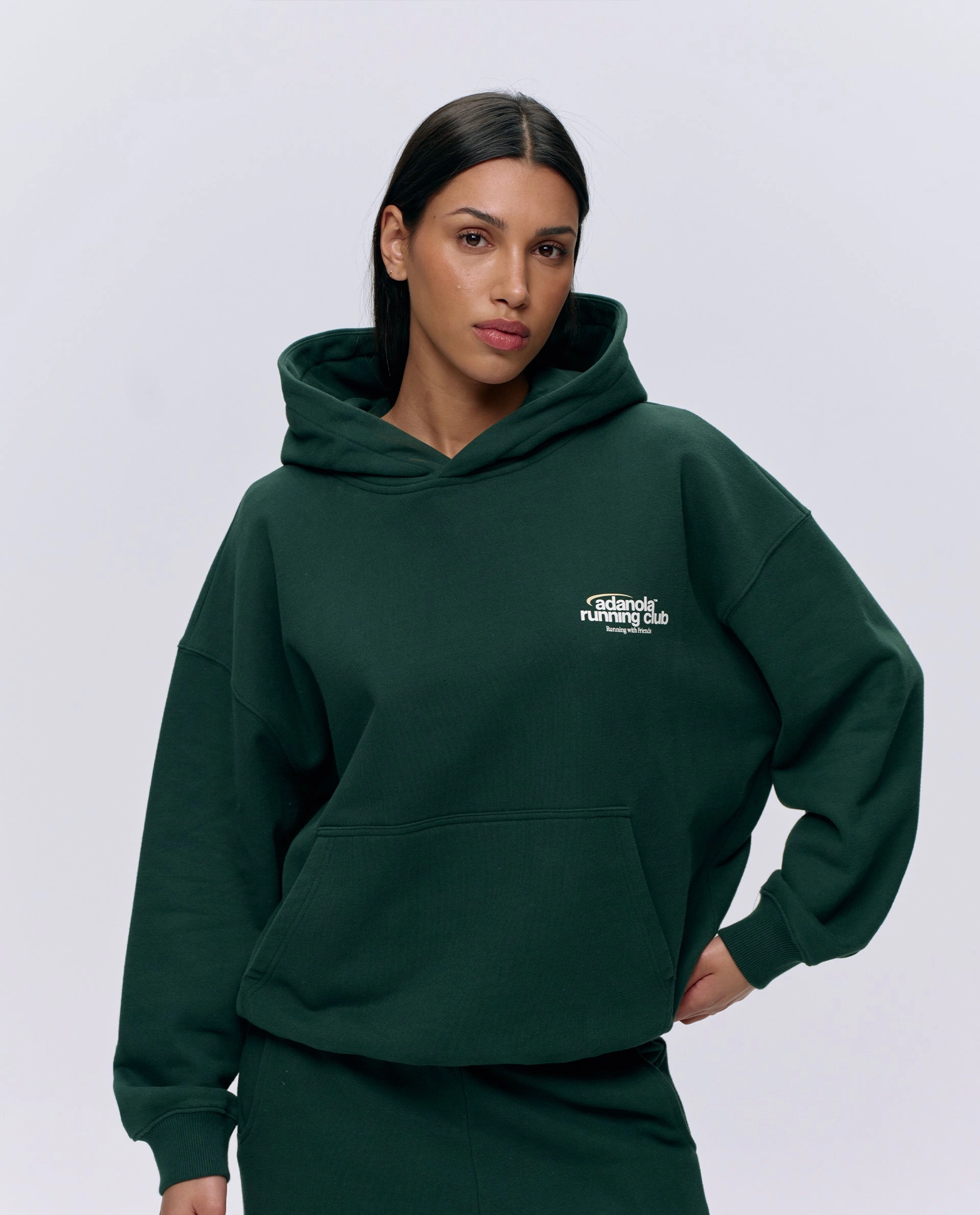 Adanola Running Oversized Hoodie - Pine Green