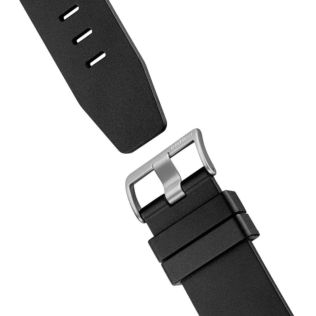BN0279 Braun   Paul Smith Swiss made automatic watch - black dial and black rubber strap - limited edition