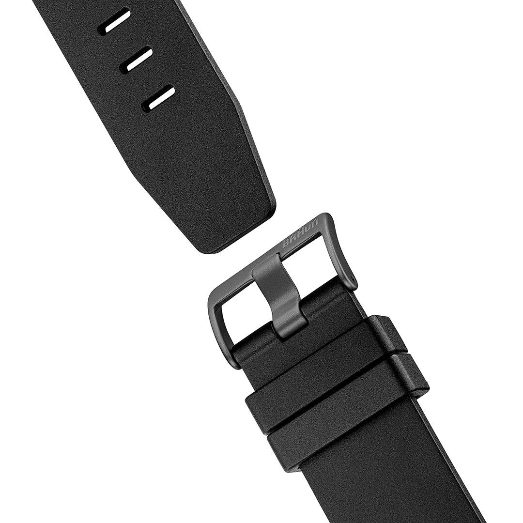 BN0279 Braun Swiss made automatic watch black dial and black rubber strap - limited edition
