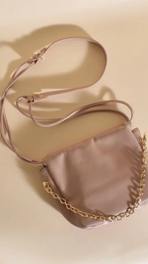 Brinley Gathered Top Crossbody Bag - Nude/Gold