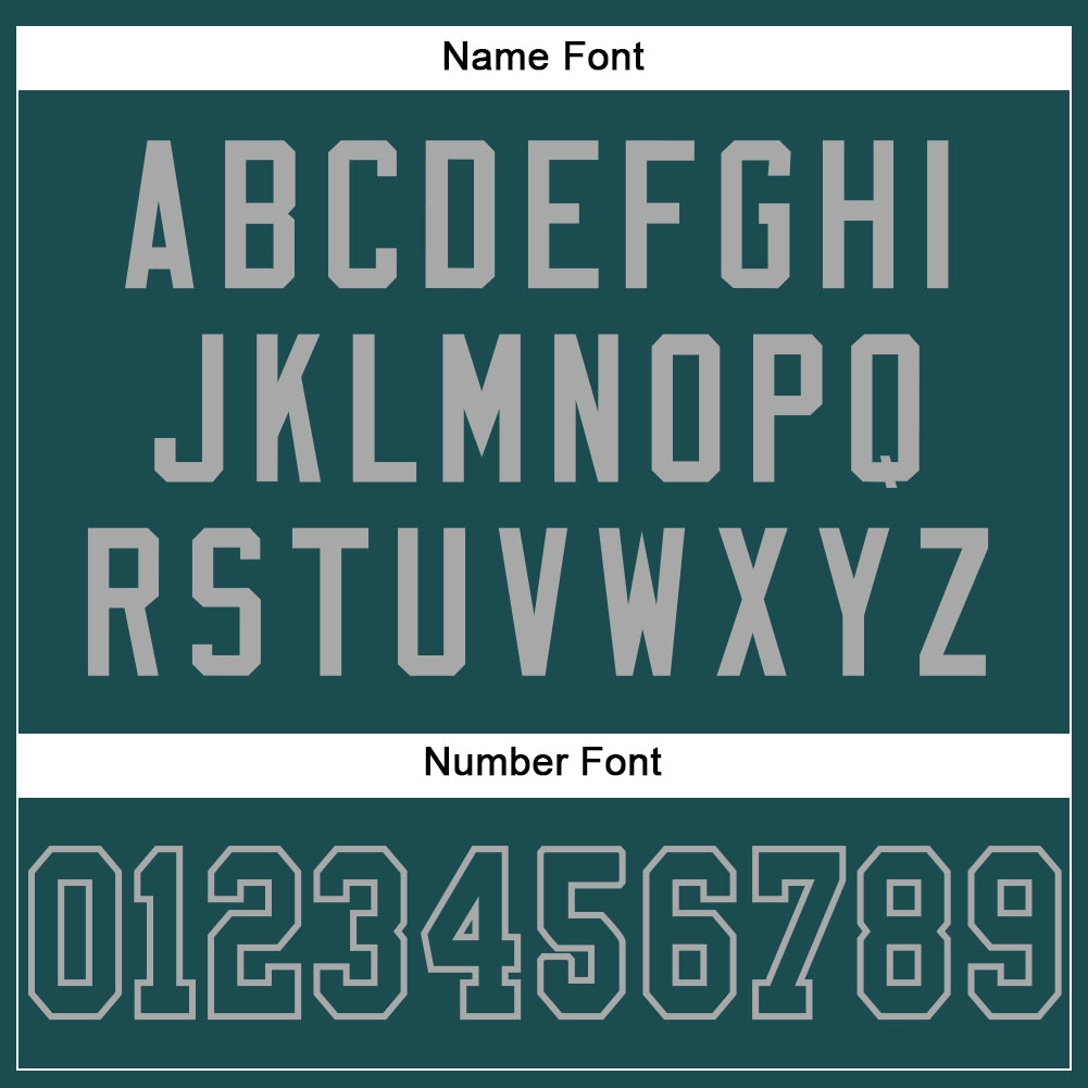 Custom Midnight Green Midnight Green-Gray Mesh Authentic Football Jersey