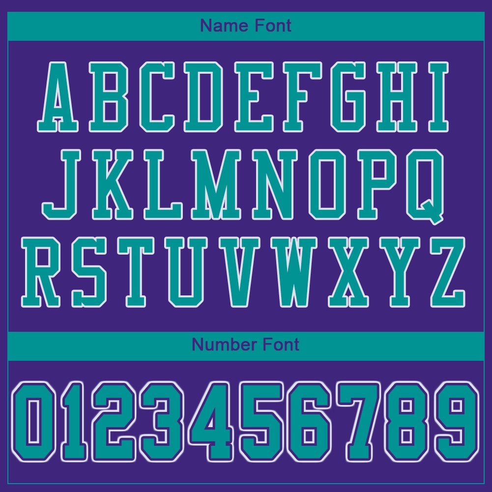 Custom Purple Aqua-White Mesh Authentic Football Jersey