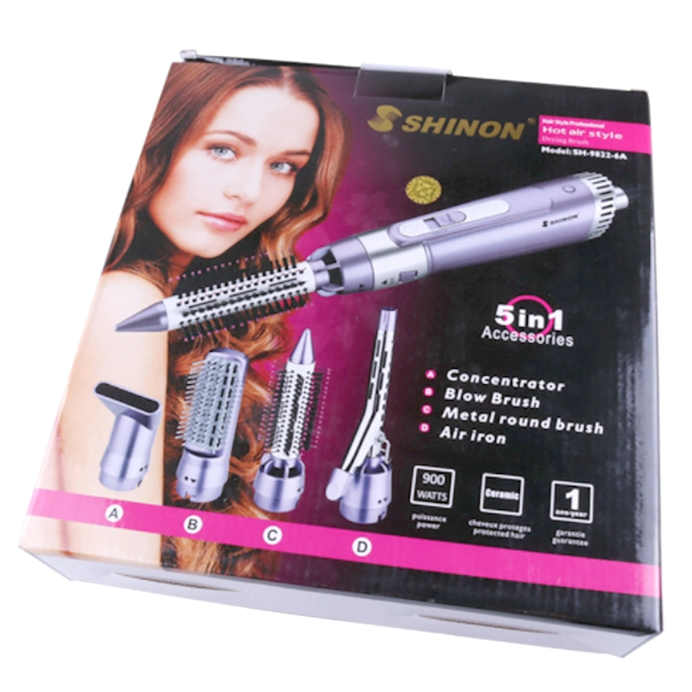 Dual-Purpose Hot Air Comb Professional Hair Dryer 5 in 1 Set