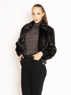 Eco Fur Bomber - Brown