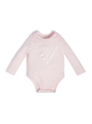 Eco Pink Core Logo Bodysuit Jumpsuit (3-18M)