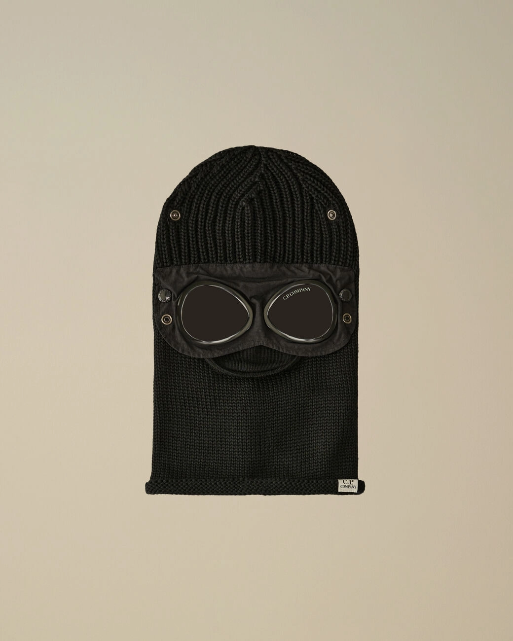 Extra Fine Merino Wool Goggle Balaclava Black