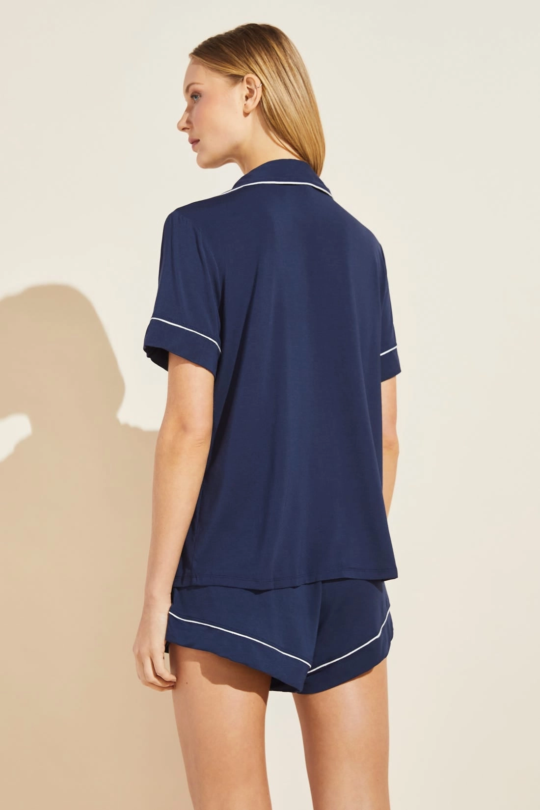 Gisele TENCEL™ Modal Relaxed Short PJ Set | Navy/Ivory