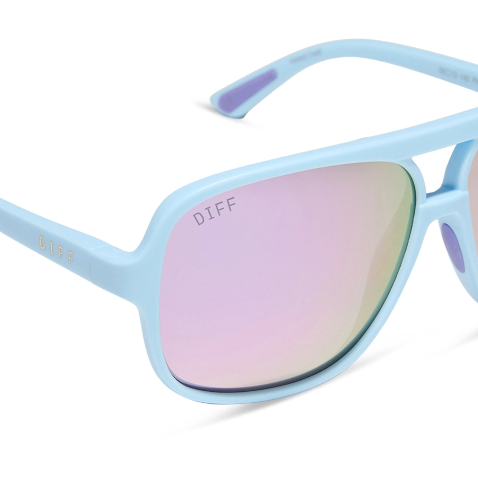 HANGTIME - MATTE BABY BLUE   LAVENDER MIRROR   POLARIZED SUNGLASSES