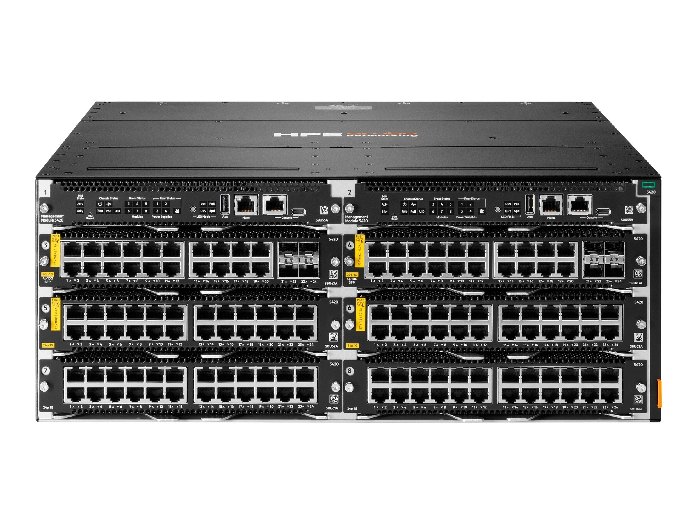 HPE Aruba Networking CX 5420 24p 10M/100M/1G Module - Switch - L3 - managed - 24 x 10/100/1000 - front to back airflow - plug-in S0U61A