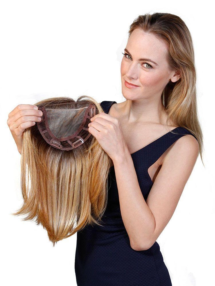 LaceFront Mono Top Straight 14" Hairpiece by Belle Tress | Synthetic (Lace Front Monofilament)