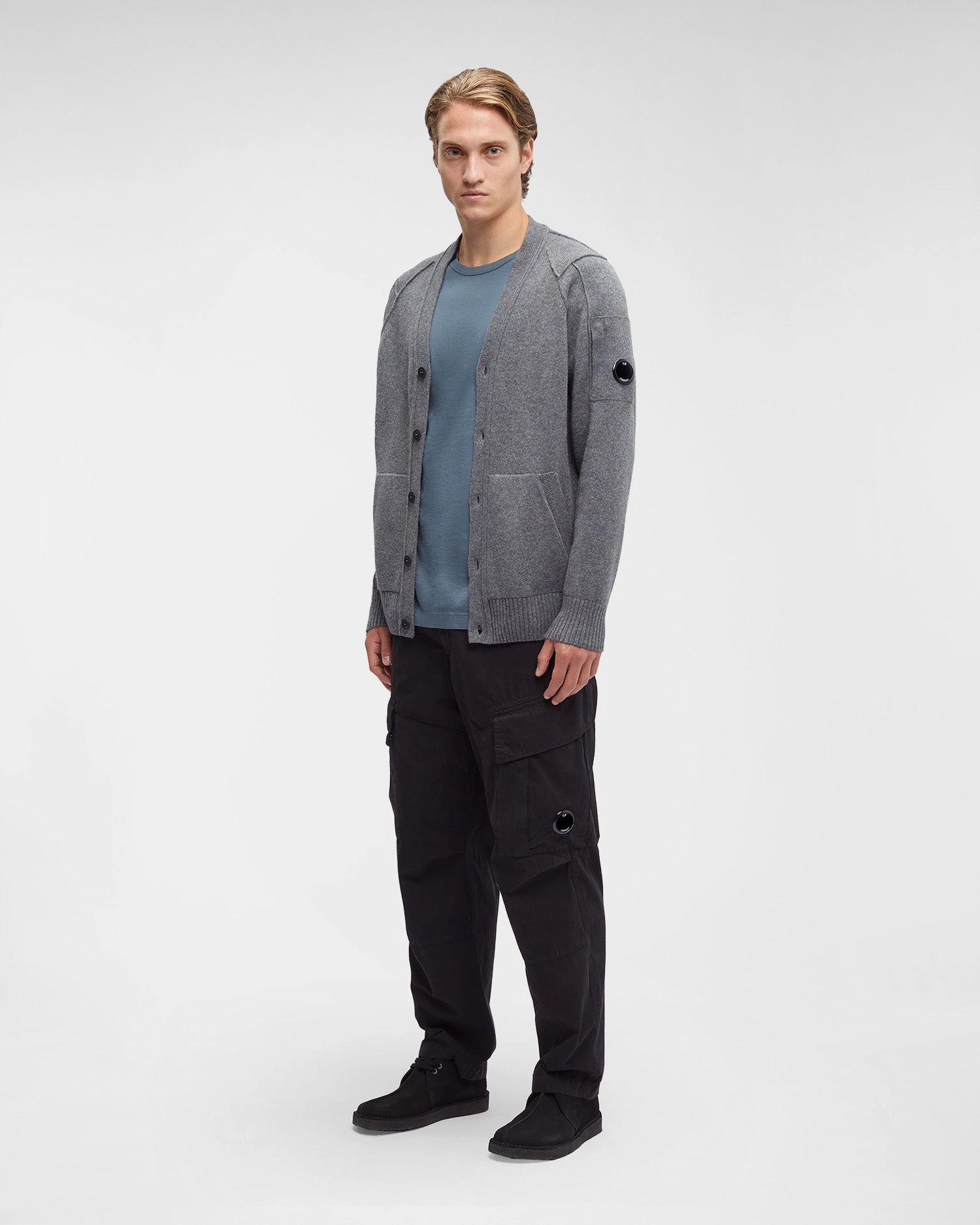 Lambswool Cardigan Tarmac Gray