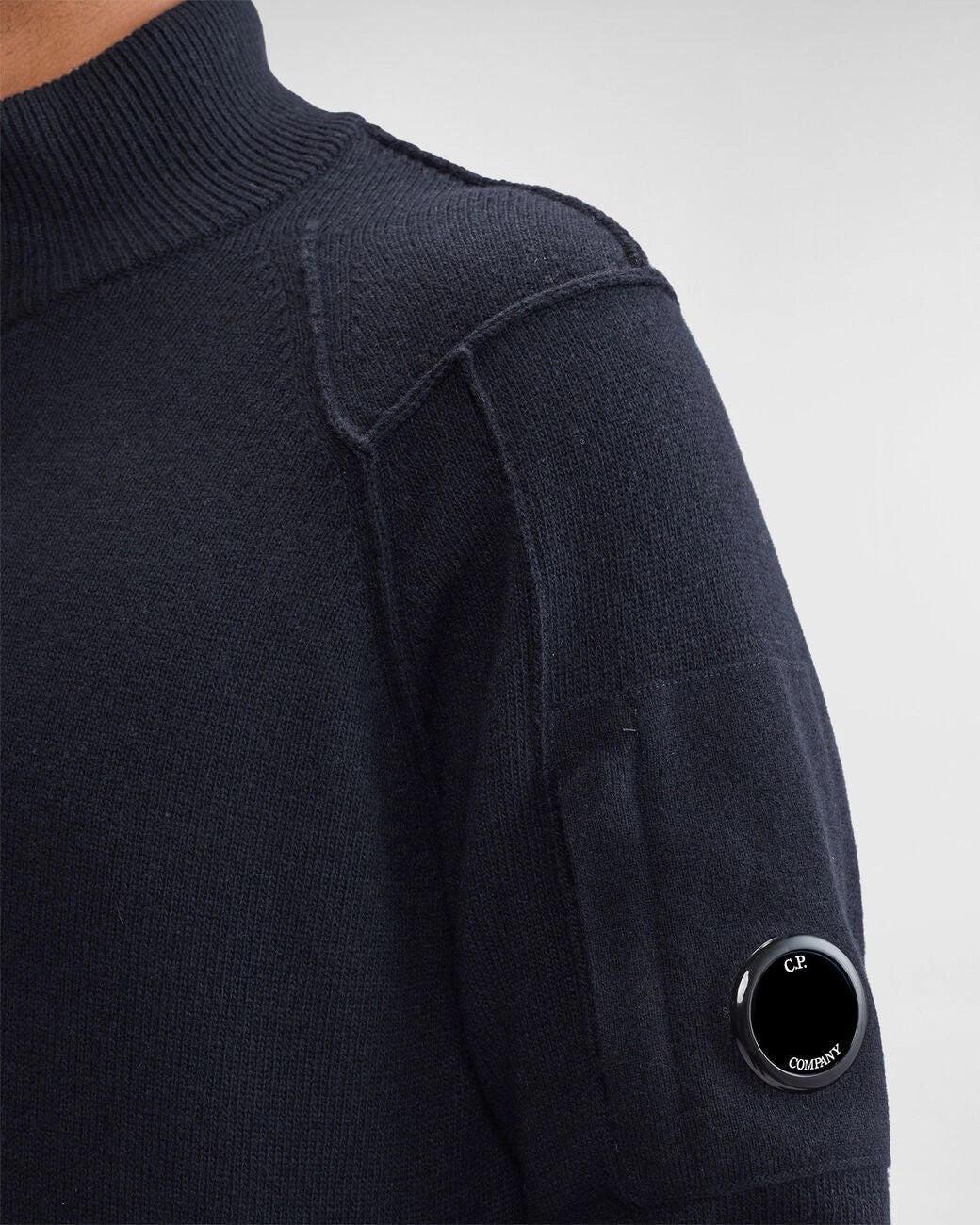 Lambswool Quarter Zipped Knit Total Eclipse