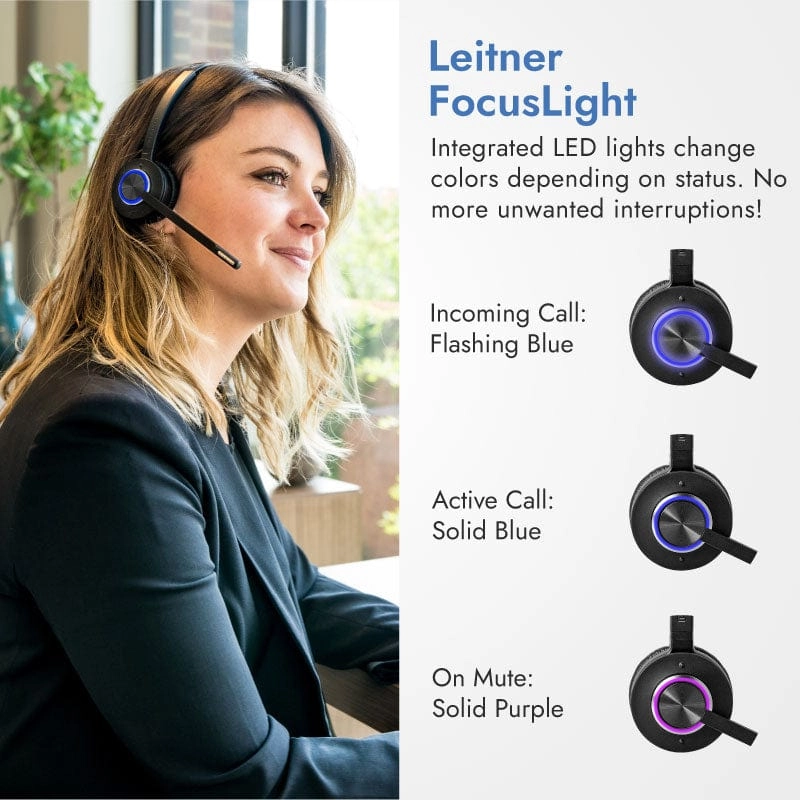Leitner LH570 Premium Plus Over-the-Head Headset – Professional Bundle