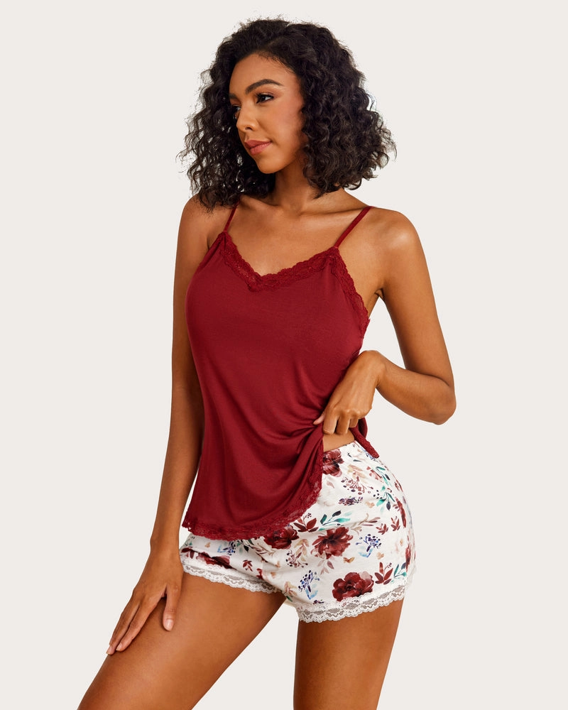 Leopard Print Cami Pajama Set
