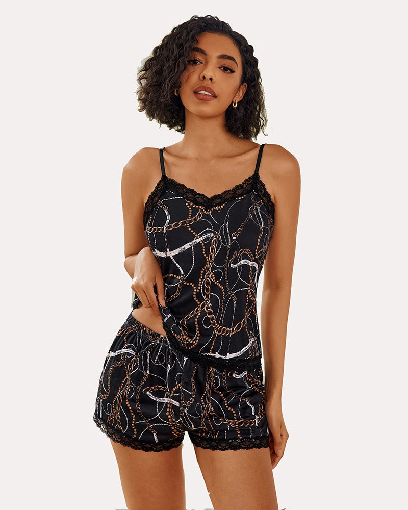 Leopard Print Cami Pajama Set