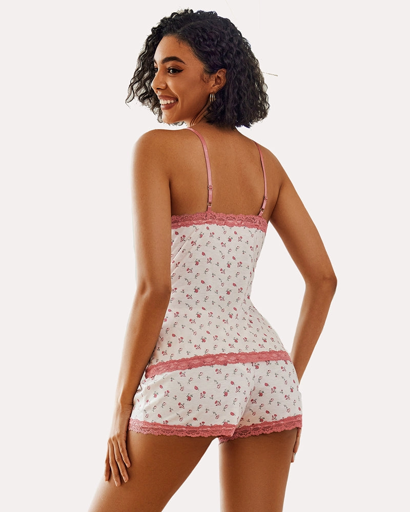 Leopard Print Cami Pajama Set