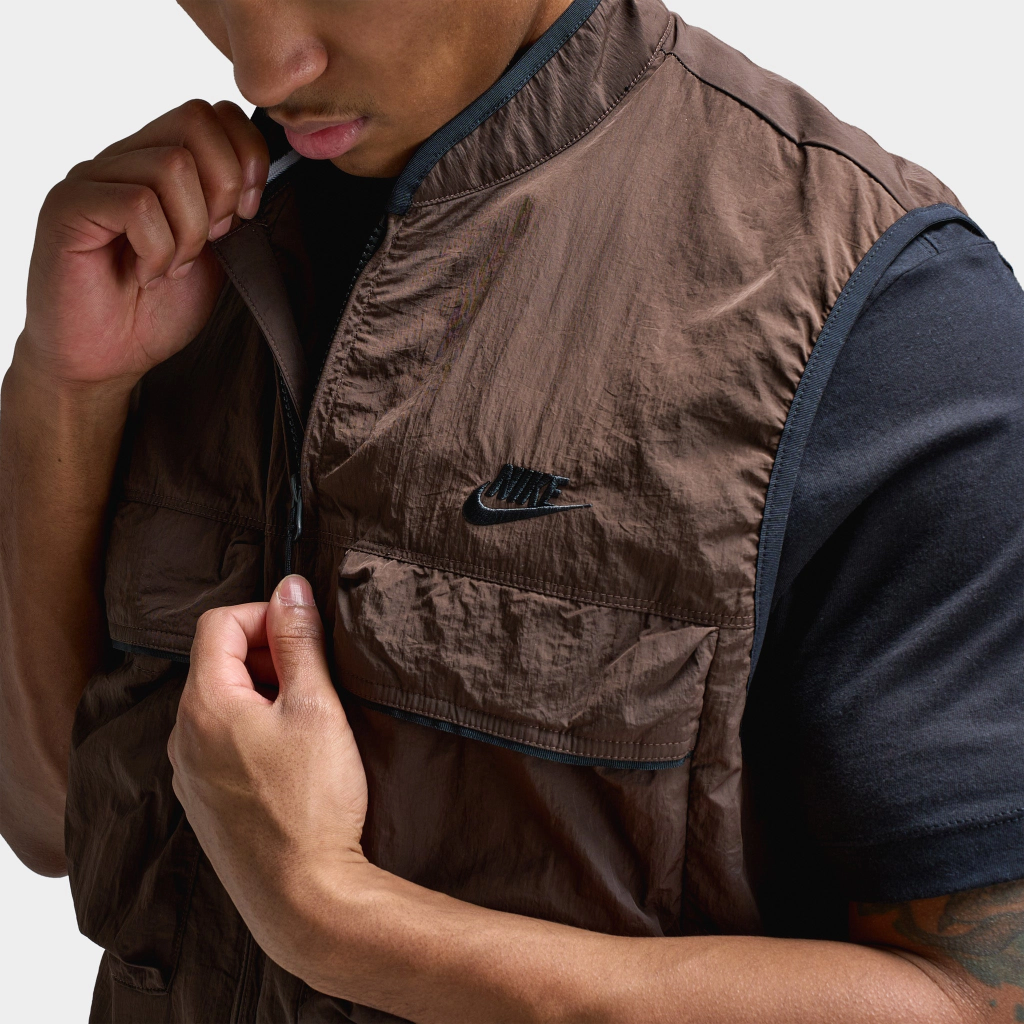 Nike Tech Woven Vest Baroque Brown / Baroque Brown - Black