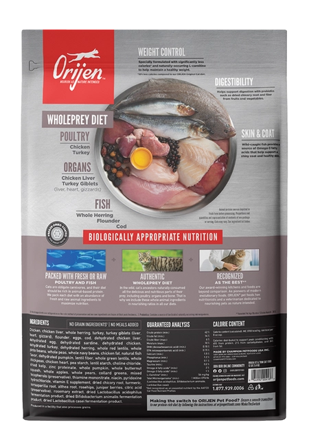 ORIJEN Grain Free Fit & Trim Dry Cat Food