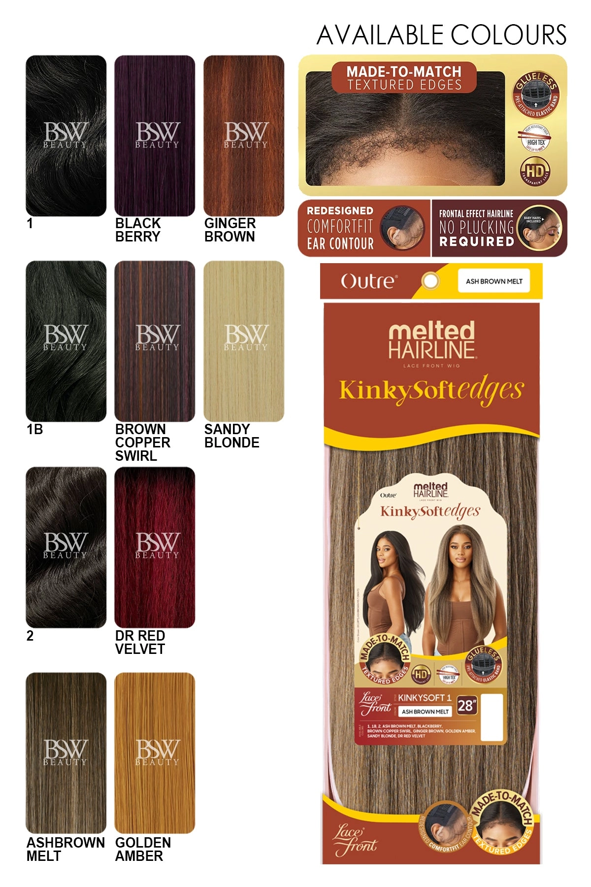 OUTRE MELTED HAIRLINE LACE FRONT WIG - KINKY SOFT 1