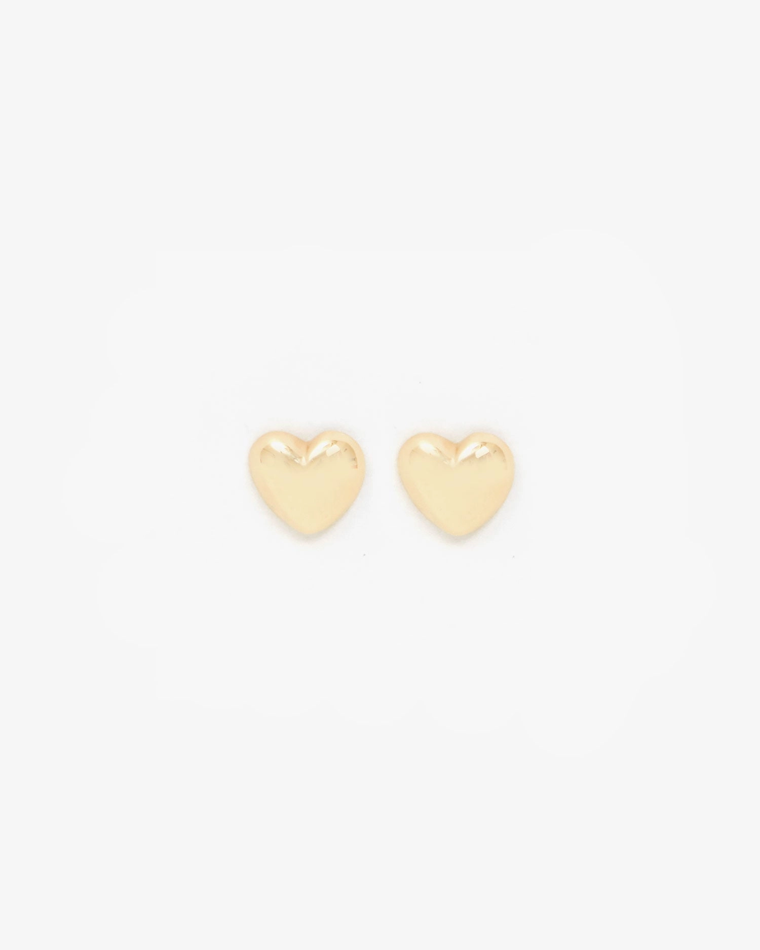 Petite Puff Heart Stud Earrings