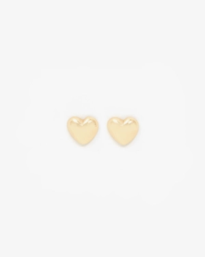 Petite Puff Heart Stud Earrings