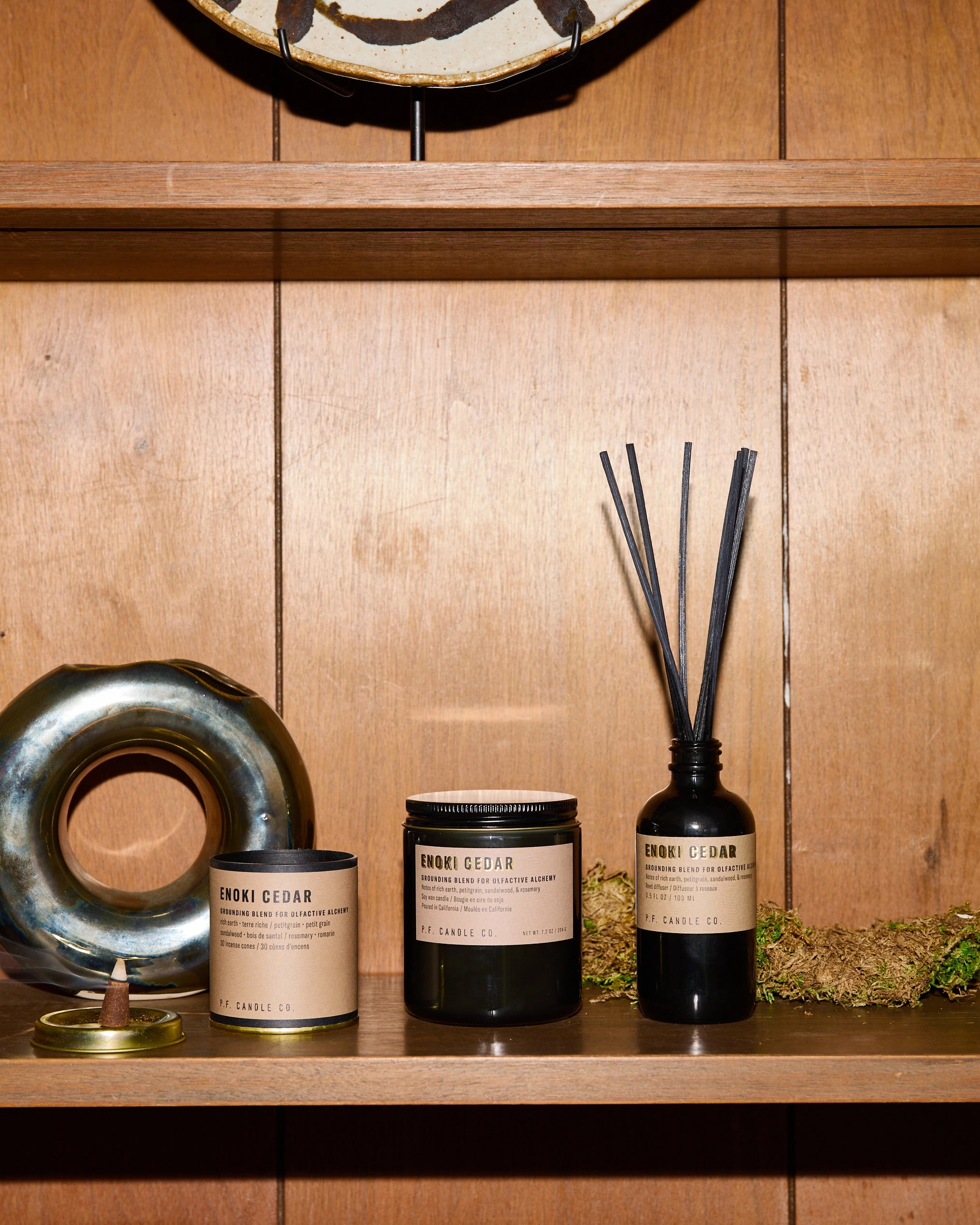 P.F. Candle Co. Alchemy Reed Diffuser - Enoki Cedar