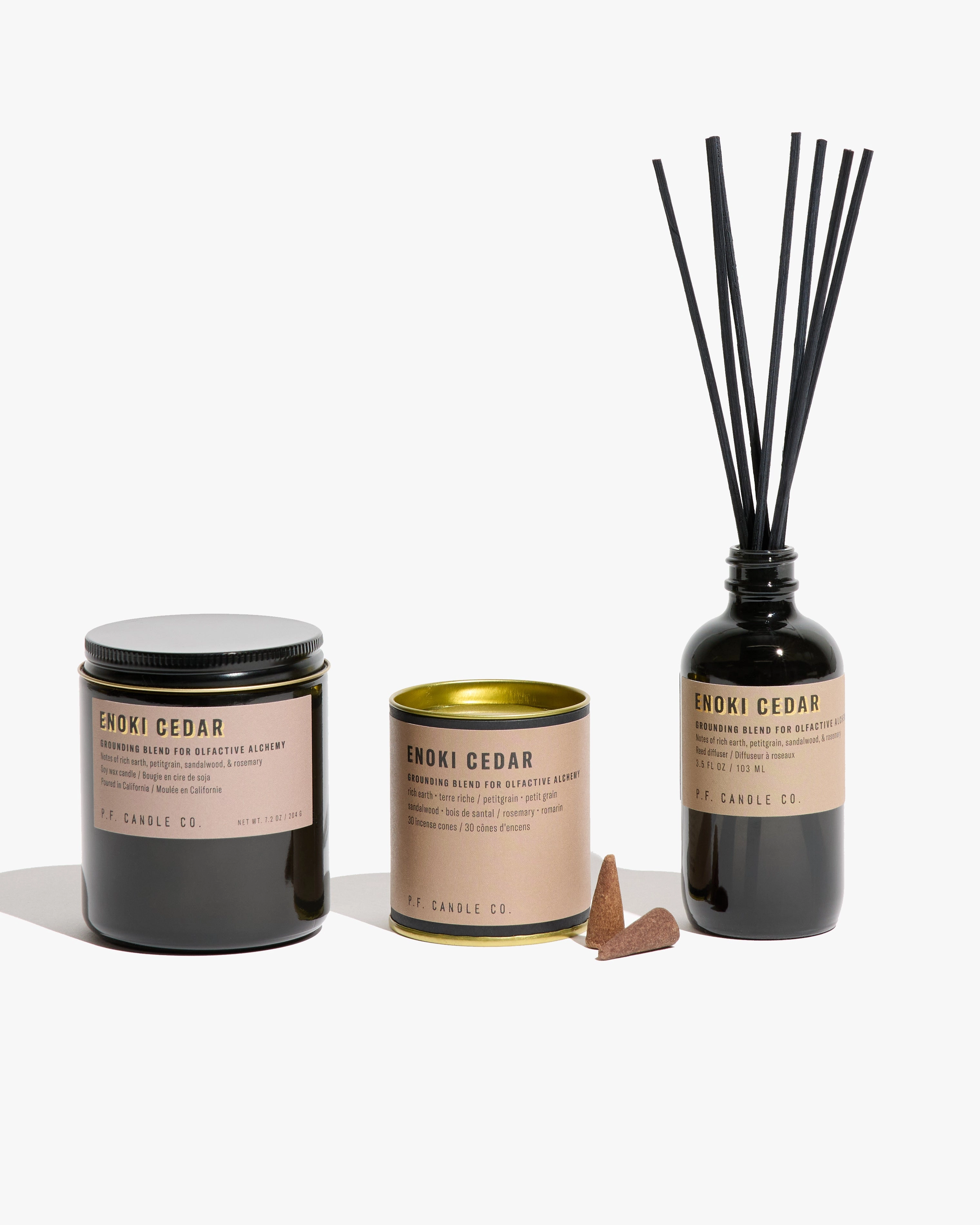 P.F. Candle Co. Alchemy Reed Diffuser - Enoki Cedar