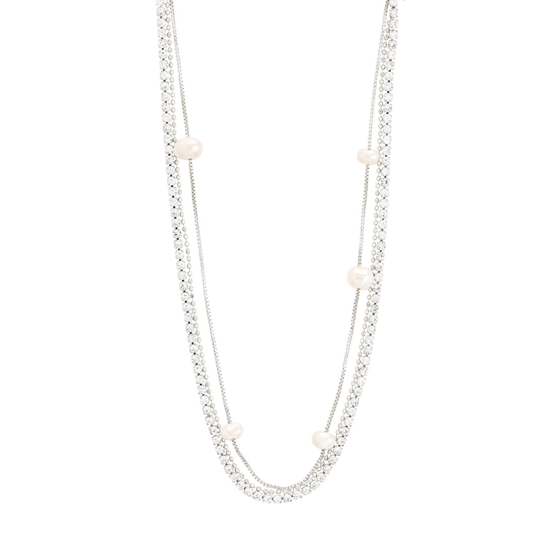 Pilgrim Starlight Necklace 3-In-1 Silver Plated
