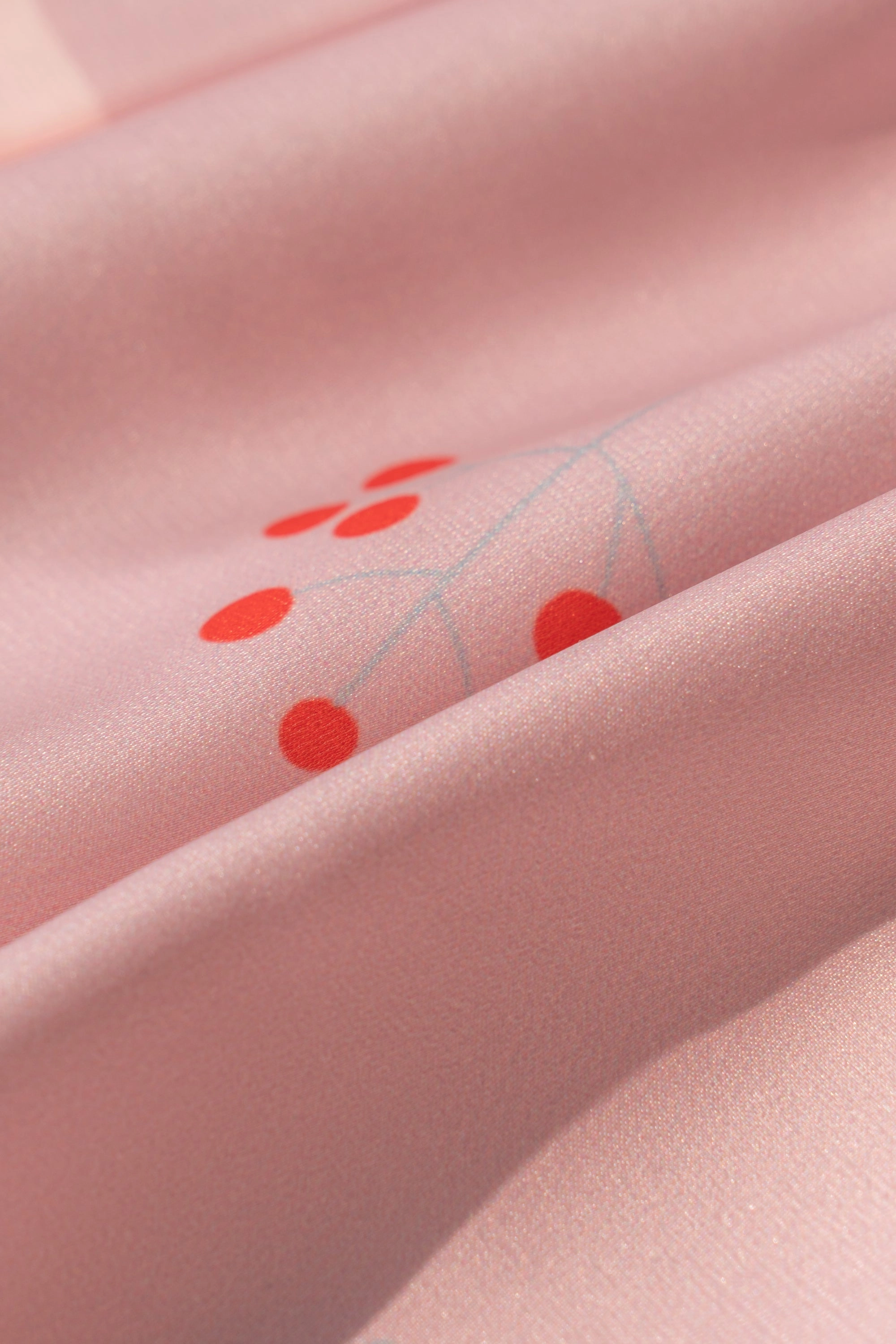 Pink Fox Print Silky Satin Pajamas Set