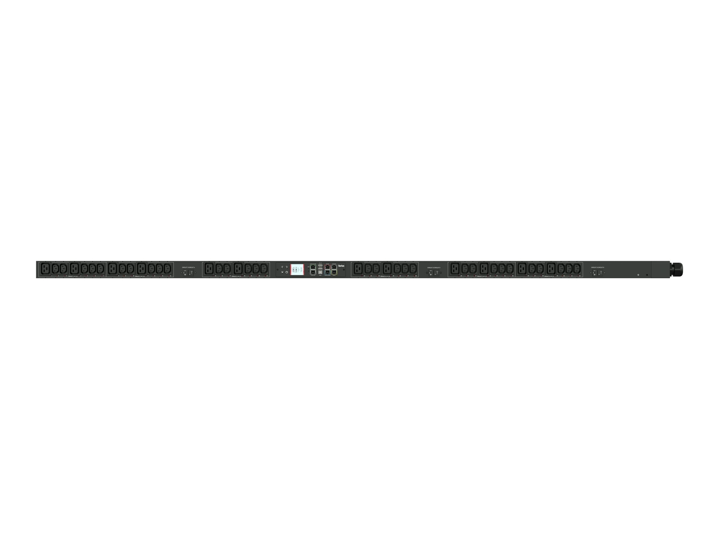 Raritan PX3-5926V-Q1V2 - Power distribution strip (rack-mountable) - AC 208 V - 8600 VA - 3-phase - RS-232, USB, Ethernet 10/100/1000 PX3-5926V-Q1V2K5