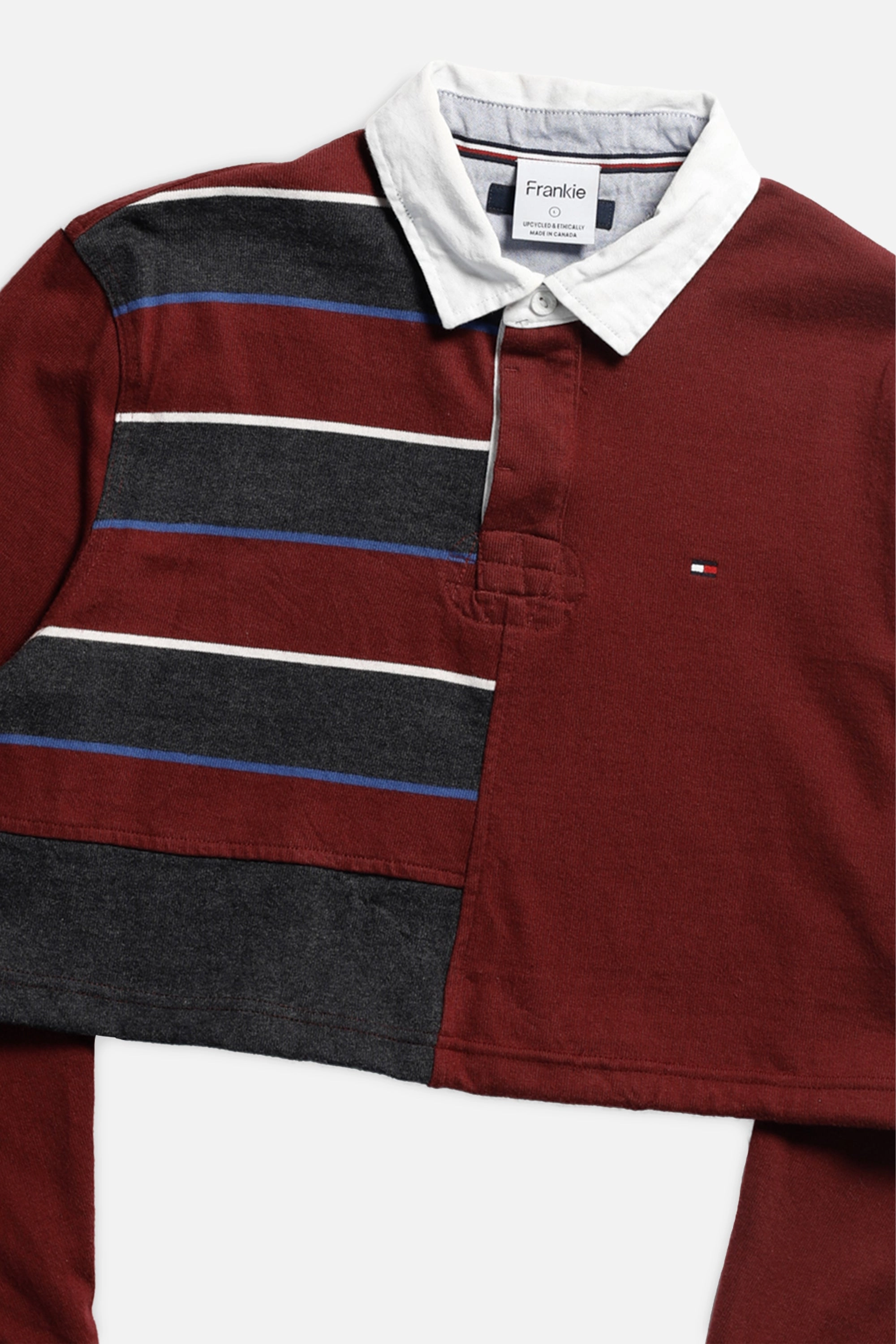 Rework Cropped Rugby Shirt - L