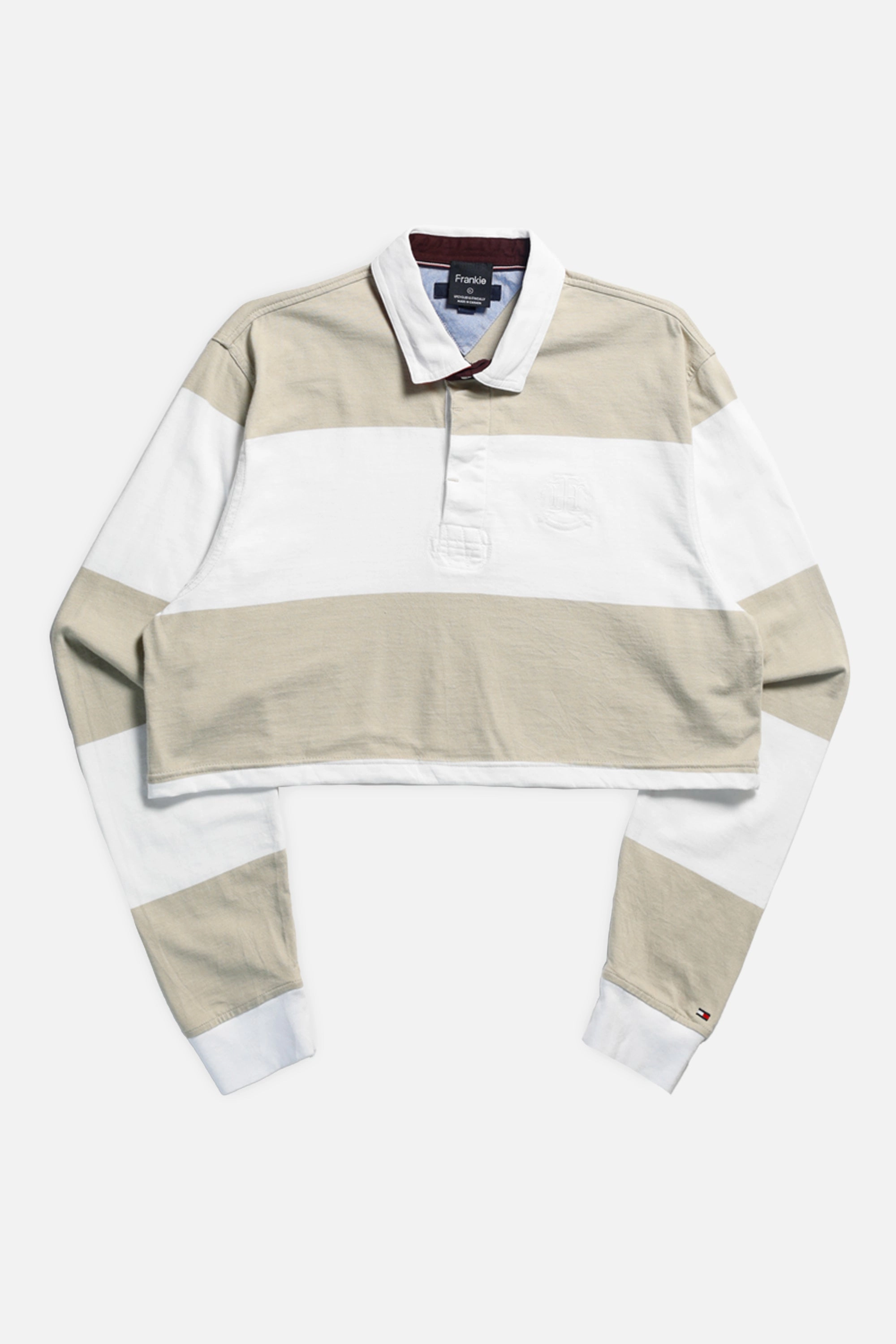 Rework Cropped Rugby Shirt - XL