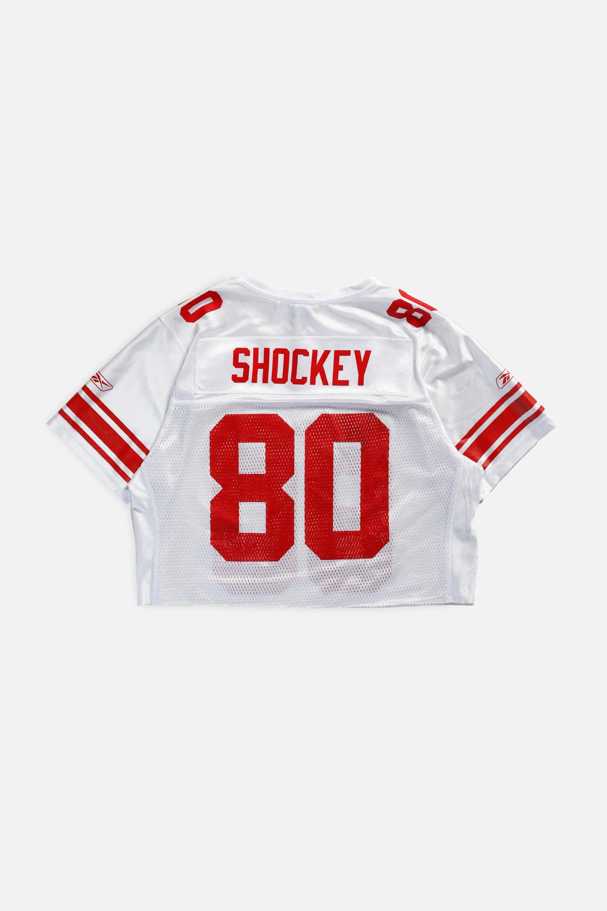 Rework NY Giants Raw Edge Crop NFL Jersey - M