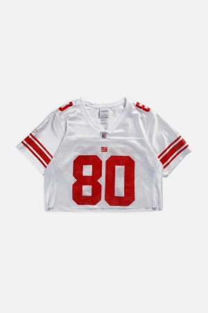 Rework NY Giants Raw Edge Crop NFL Jersey - M