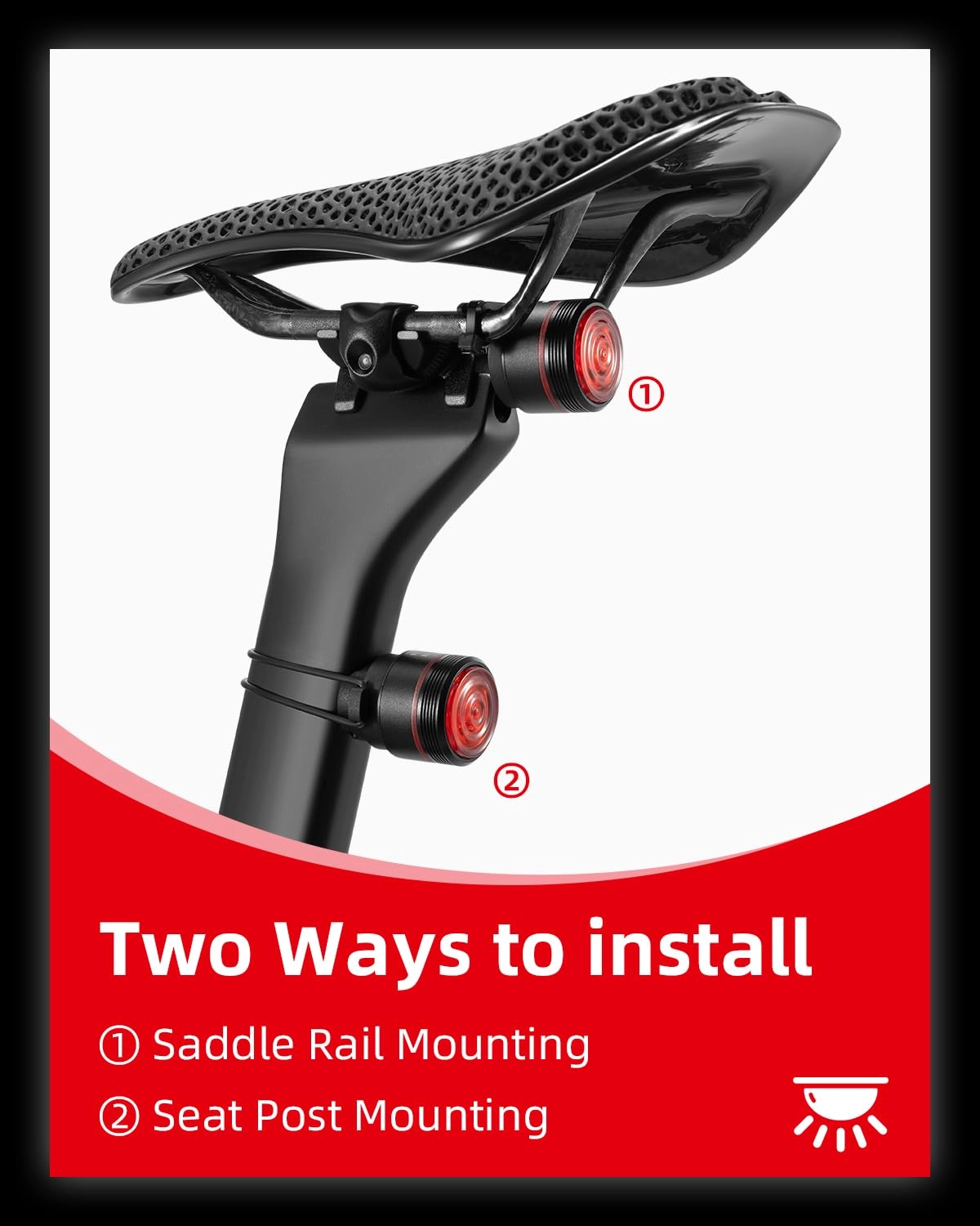 ROCKBROS Smart Brake Sensing Bike Tail Light USB-C IPX6 Waterproof LED