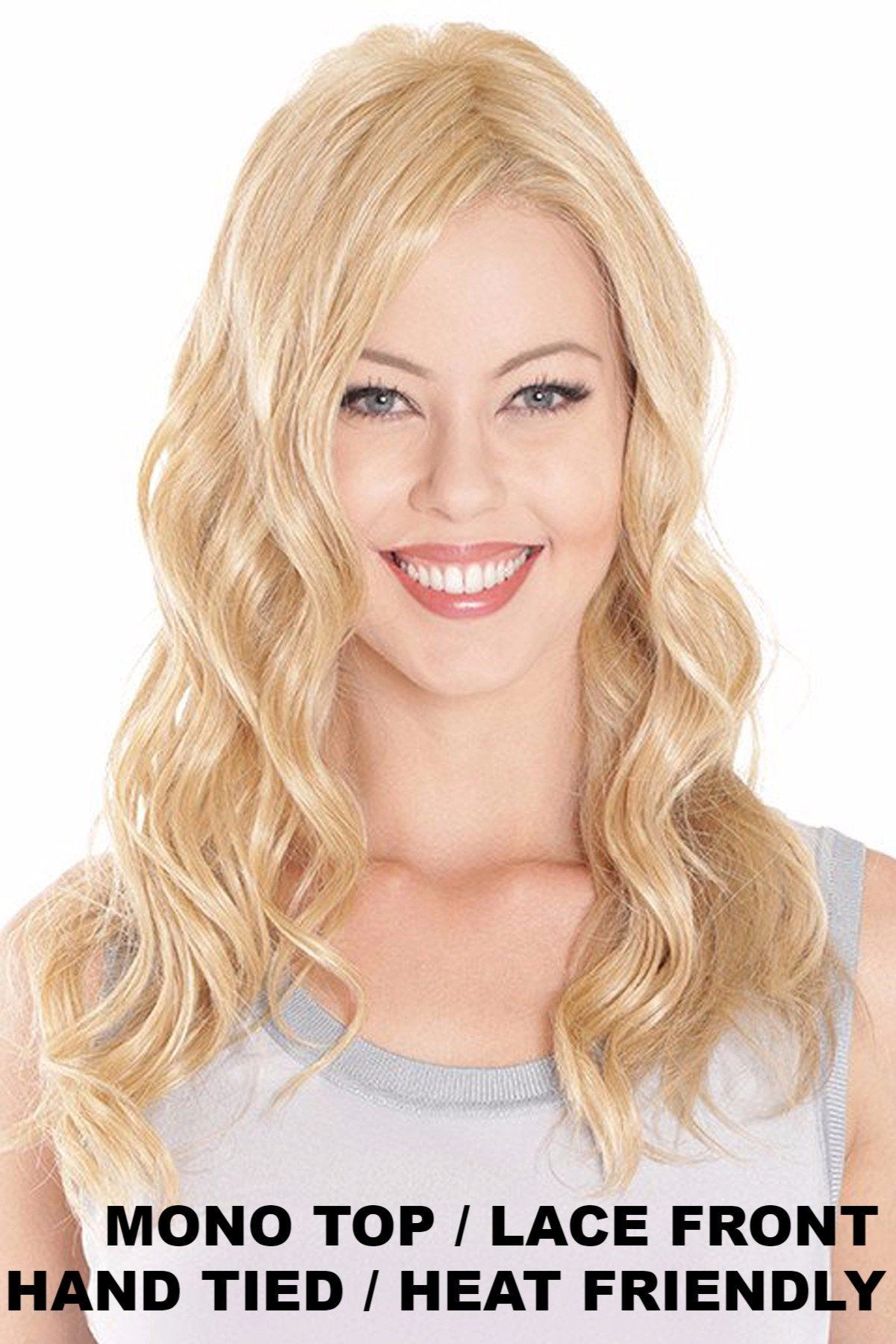 Sale - Belle Tress Toppers - Lace Front Mono Top Wave 18" (#7007) - Color: Roca Margarita Blonde