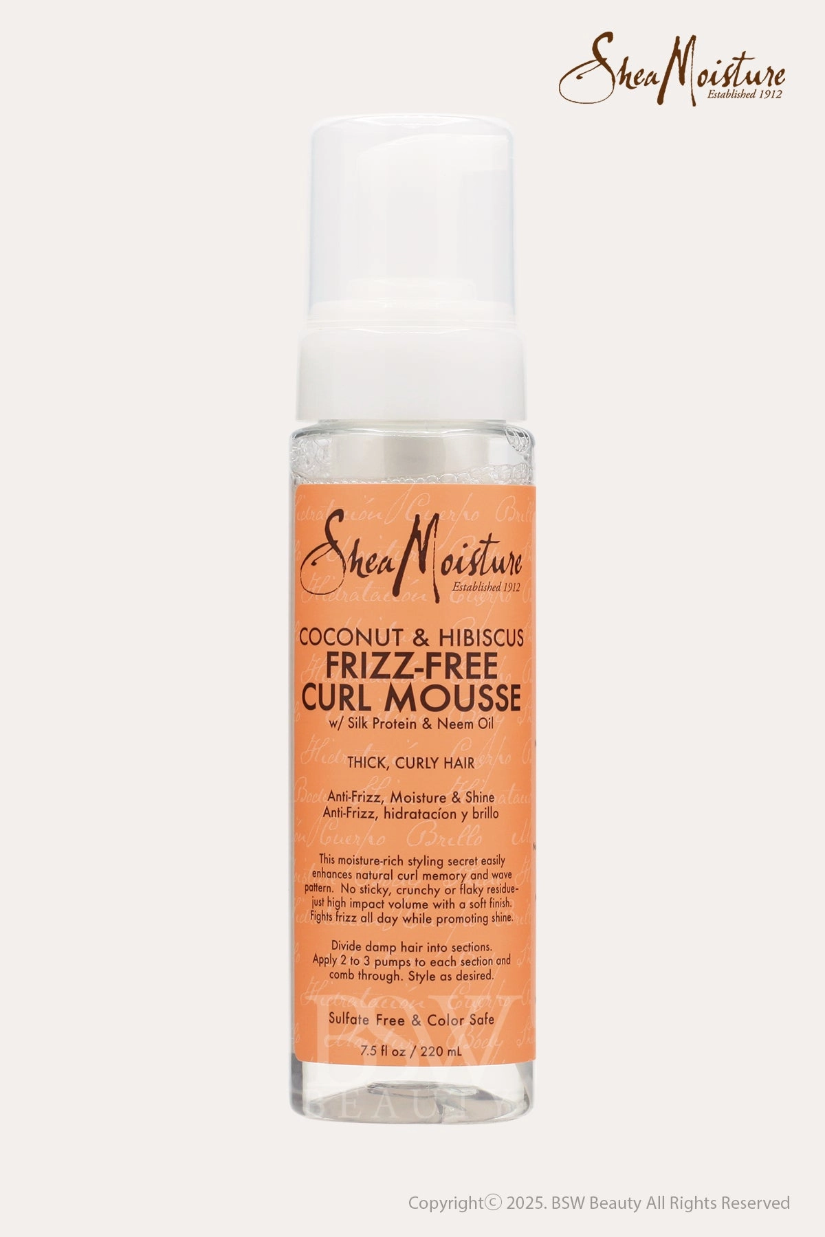 SHEA MOISTURE COCONUT & HIBISCUS FRIZZ-FREE CURL MOUSSE 7.5oz
