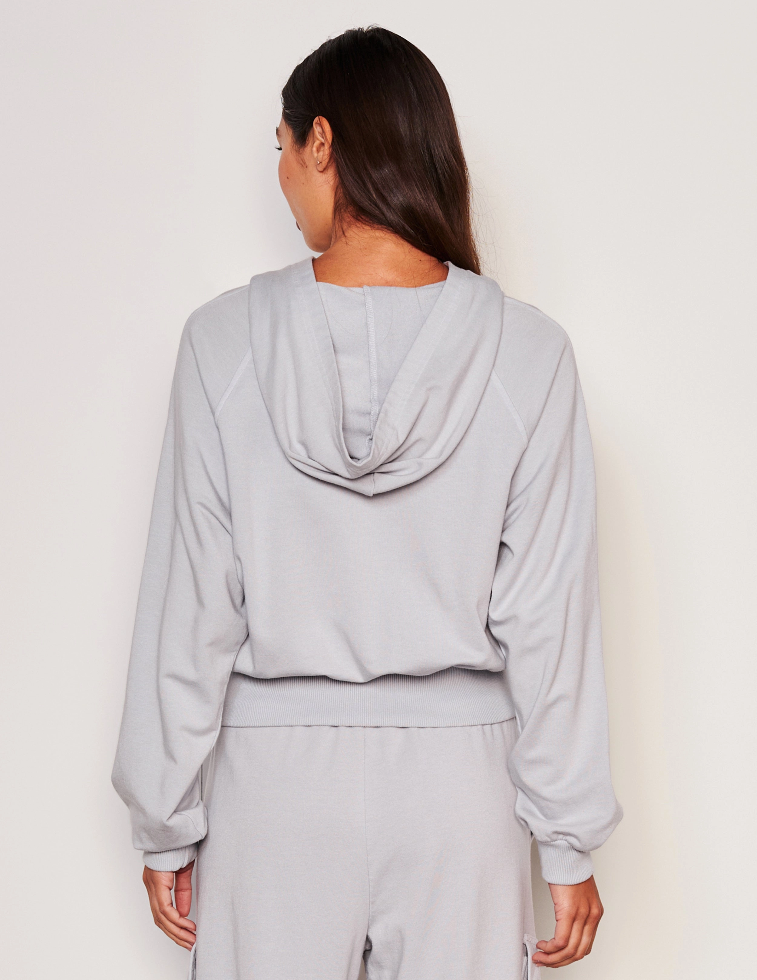 Sundry Lounge Banded Hoodie & Lounge Cargo Set in Blue Linen