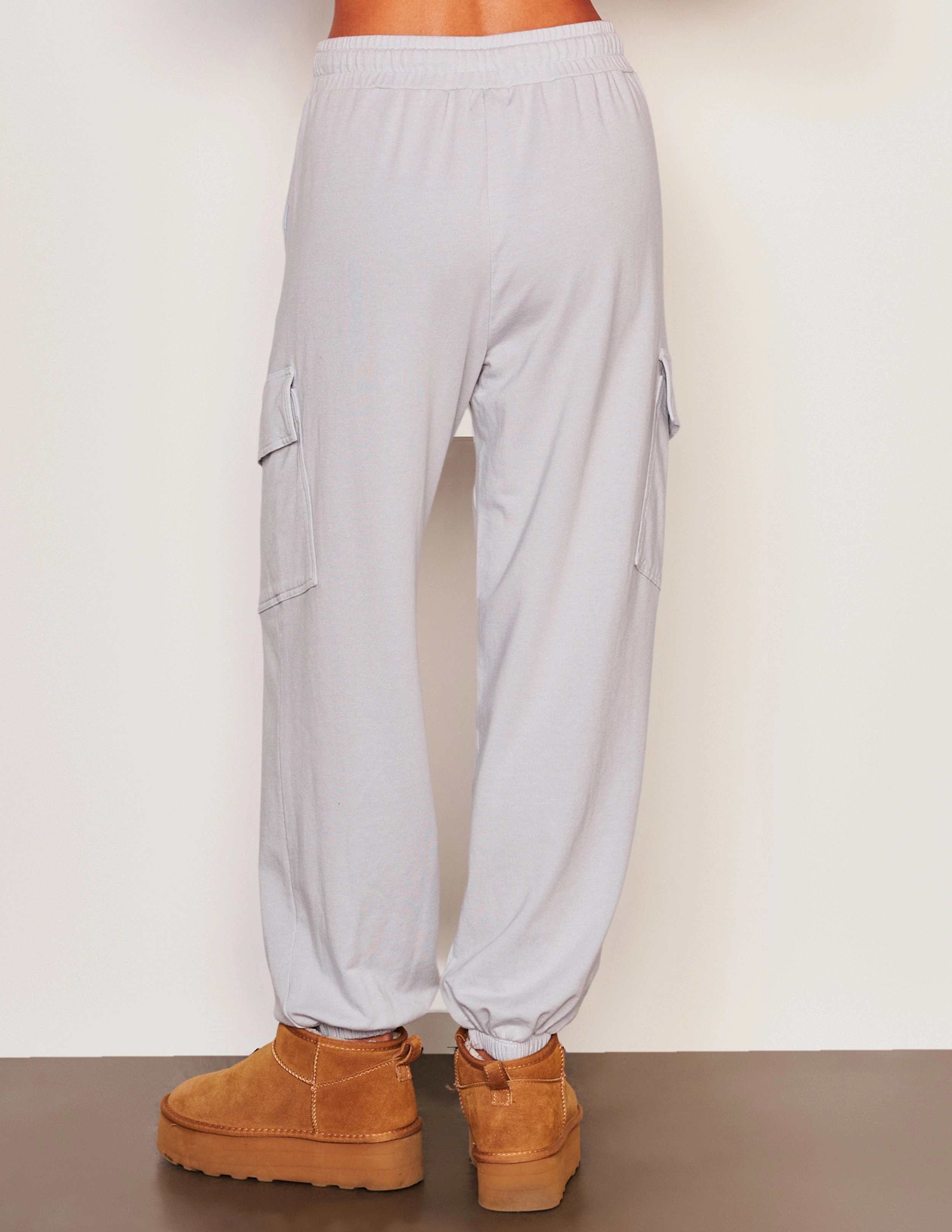 Sundry Lounge Banded Hoodie & Lounge Cargo Set in Blue Linen