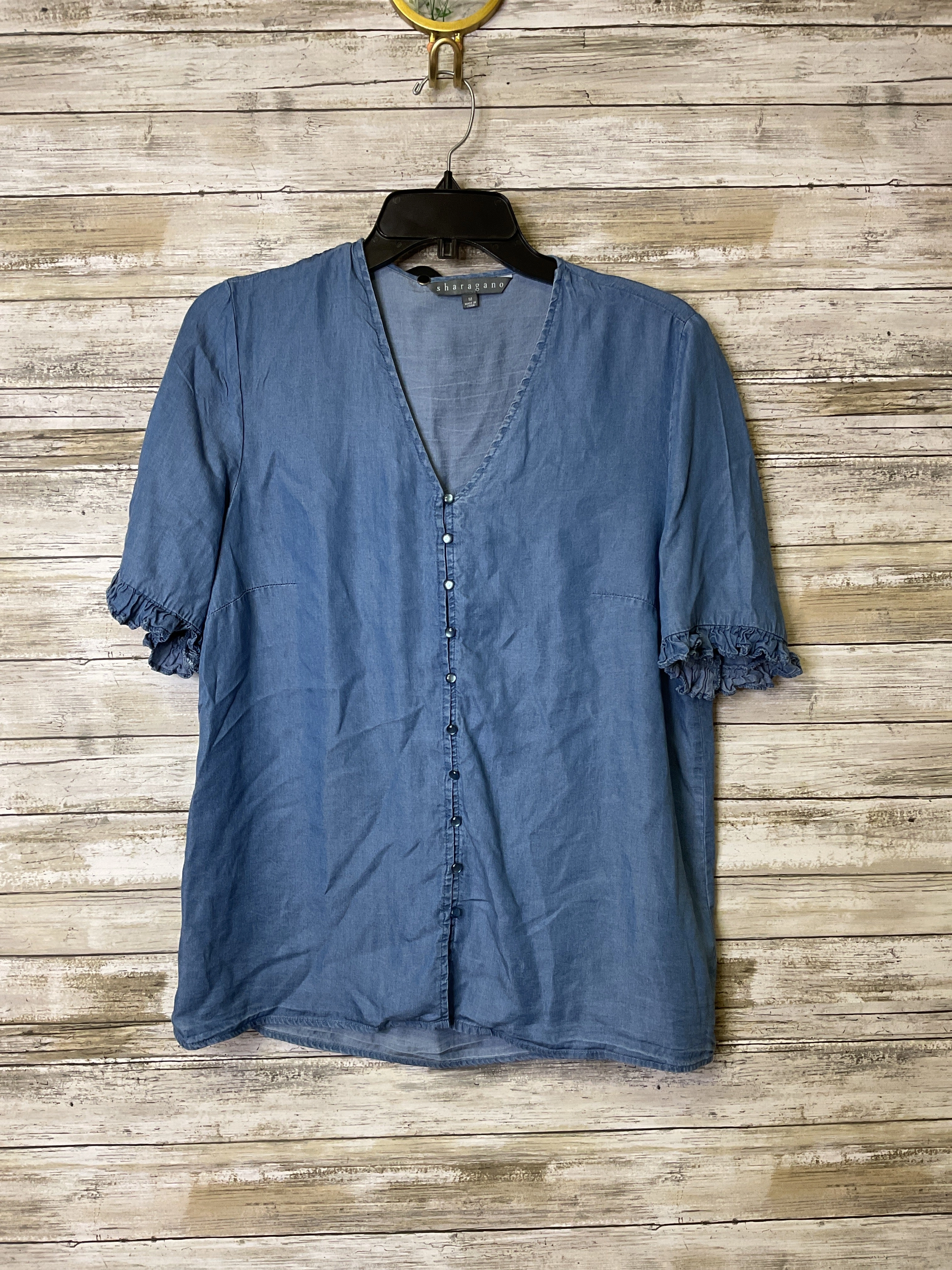 Top Ss By Sharagano In Blue, Size:M