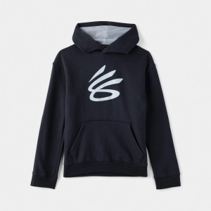 Under Armour Junior Boys' Curry Splash Pullover Hoodie Black / Mod Grey