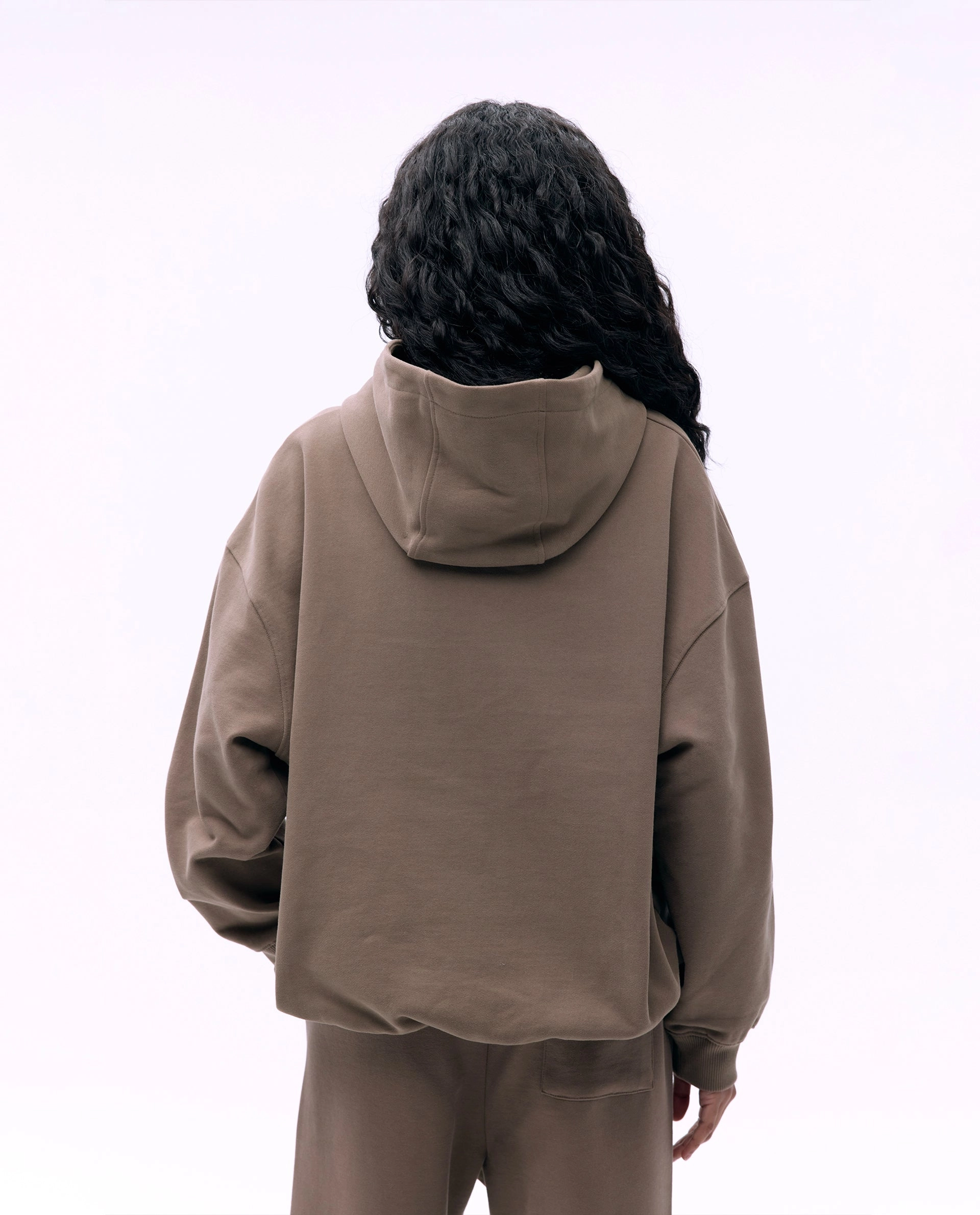 Varsity Oversized Hoodie - Cocoa Brown