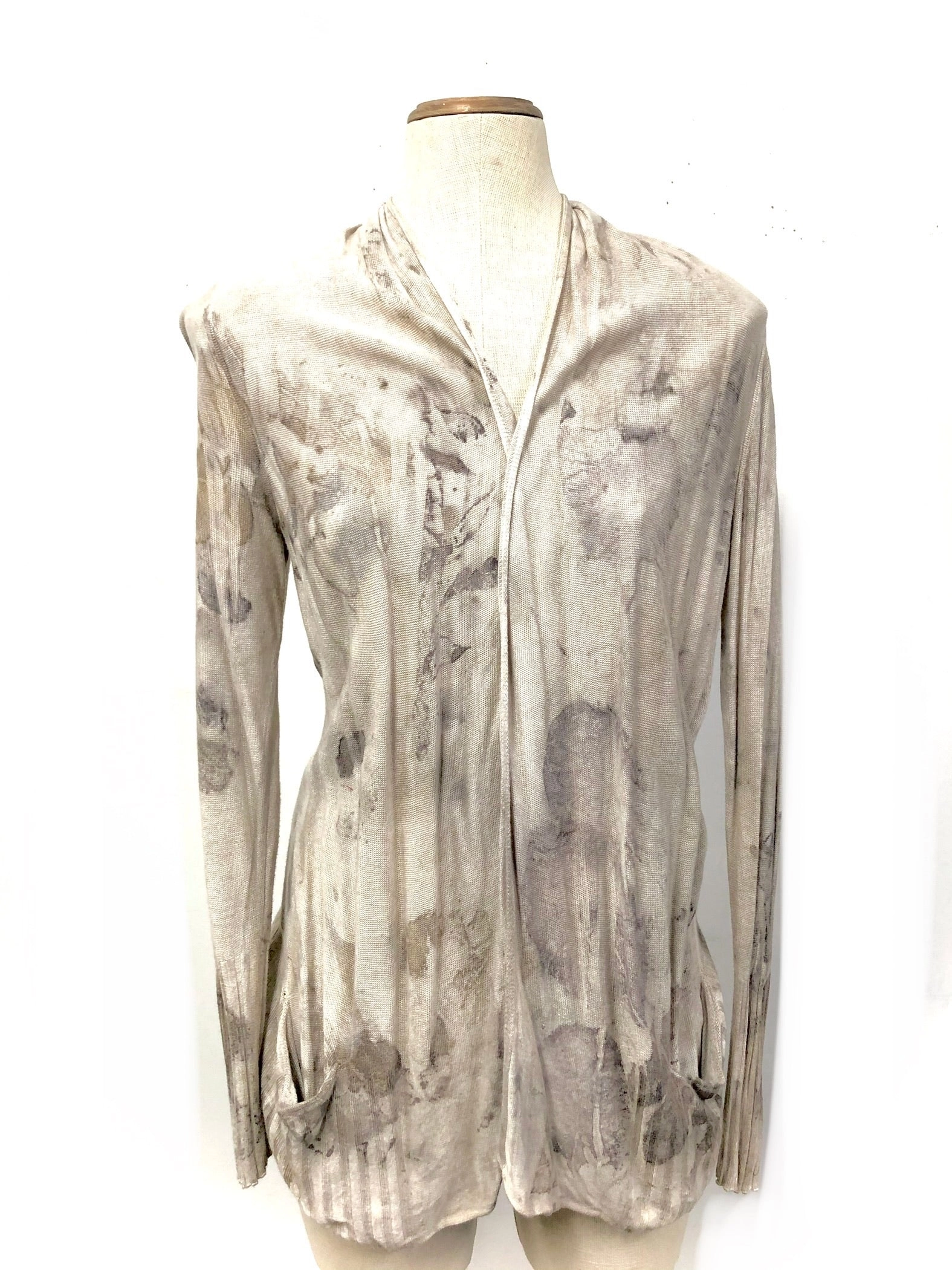 Viscose  ecodyed cardigan sweater